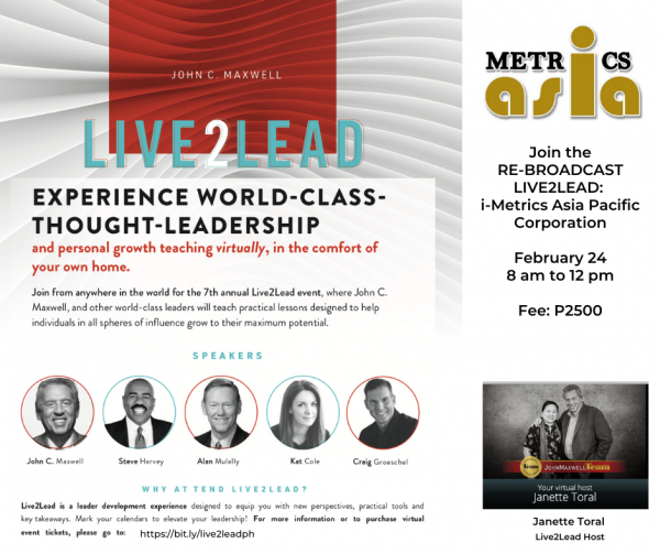 LIVE2LEAD: I-Metrics Asia Pacific
 
 
 
 Featured